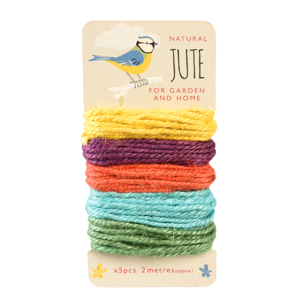 Set Of 5 Jute Garden Ties Rex London