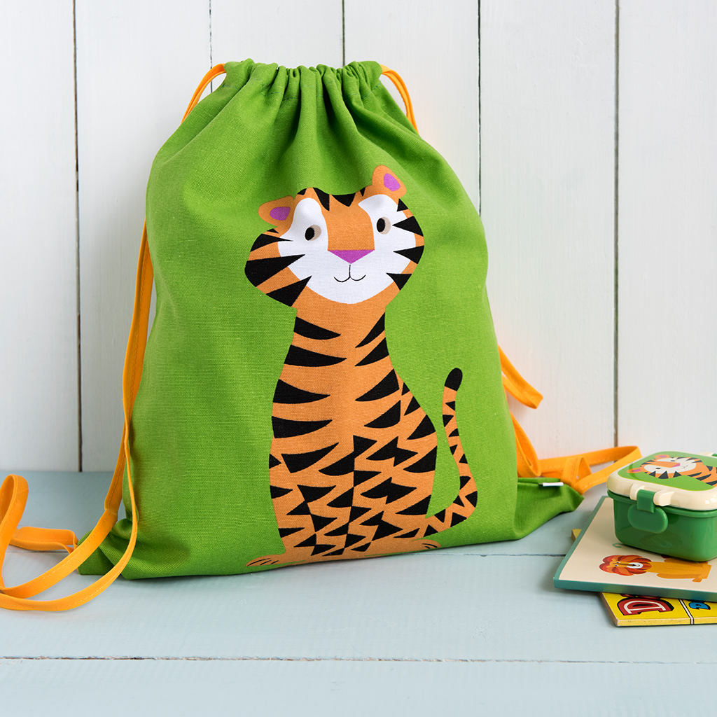 Tiger Drawstring Bag Rex London