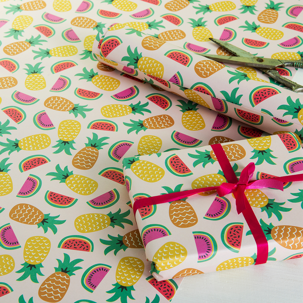 Tropical Fruit Wrapping Paper (5 Sheets) Rex London