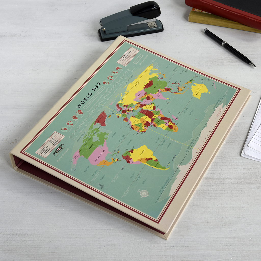 World Map Ring Binder | Rex London (dotcomgiftshop)