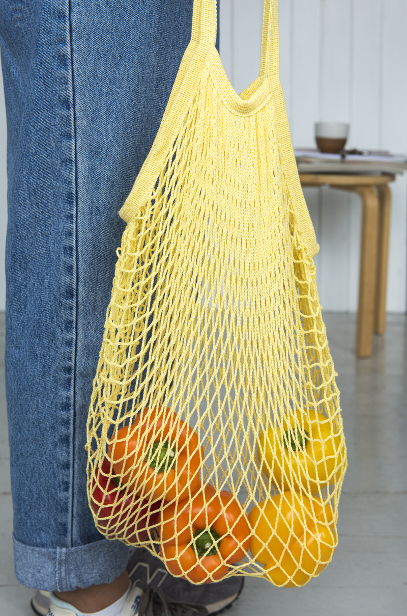 Yellow French Style String Shopping Bag Rex London