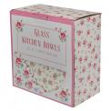 5 La Petite Rose Glass Bowls in a Gift Box 5 La Petite Rose Glass Bowls in a Gift Box