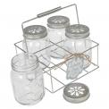 Set Of 4 Drinking Jars With Carrier Set Of 4 Drinking Jars With Carrier