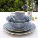 Blue Graphic Dash Design Porcelain Tableware Blue Graphic Dash Design Porcelain Tableware