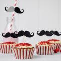 Cupcake Cases and Moustache Toppers Cupcake Cases and Moustache Toppers