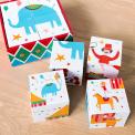 Big Top Circus puzzle blocks Set of 4 puzzle blocks with circus characters