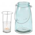 Blue Mason Jar with Tea light Holder Blue Mason Jar with Tea light Holder