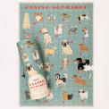 Canine Alphabet 300 piece puzzle in a tube 300 piece Canine Alphabet puzzle in a cardboard tube with illustrated poster