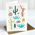 Desert In Bloom Greeting Card Desert In Bloom Cactus Greeting Card