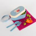 Llama Bento box llama bento box with two compartments cutlery and plastic strap