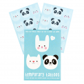 Miko And Friends Temporary Tattoos Two sheets of panda, bunny and cat temporary tattoos