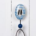 Painted Ceramic Letter Hook N Painted Ceramic Letter Hook N