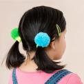 Pom Pom Hairbands kids blue and green Pom Pom Hairbands