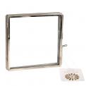 Brass 4 Sided Square Photo Frame In Silver Brass photo frame in silver - 4 sides