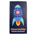 Space ship wooden wall clock Space ship wooden wall clock in a presentation box from the Space Age range