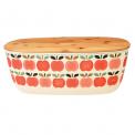 Vintage Apple Bamboo Bread Bin Vintage Apple print Bamboo Bread Bin