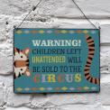 Warning! Children Left Unattended Wall Sign Warning! Children Left Unattended Wall Sign