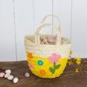 Yellow Children's Straw Basket Yellow Children's Straw Basket