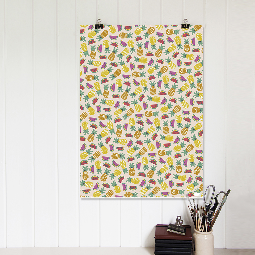 Tropical Fruit Wrapping Paper (5 Sheets) Rex London