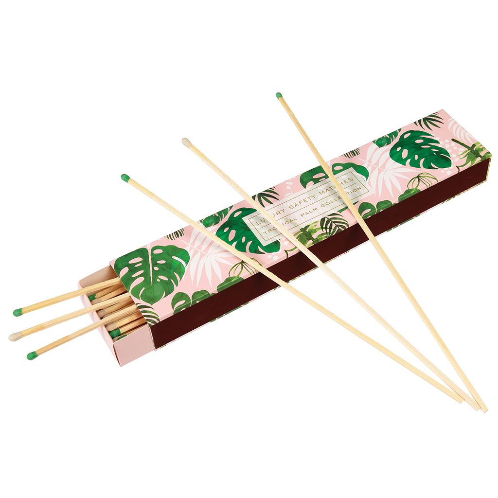 Tropical Palm Box Of Extra Long Safety Matches Rex London