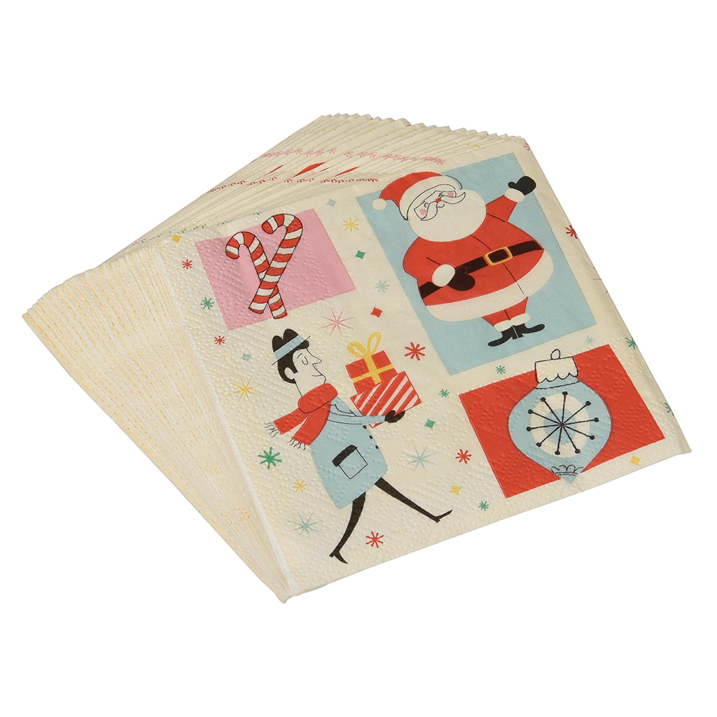 20 Festive Family Christmas Cocktail Napkins Rex London