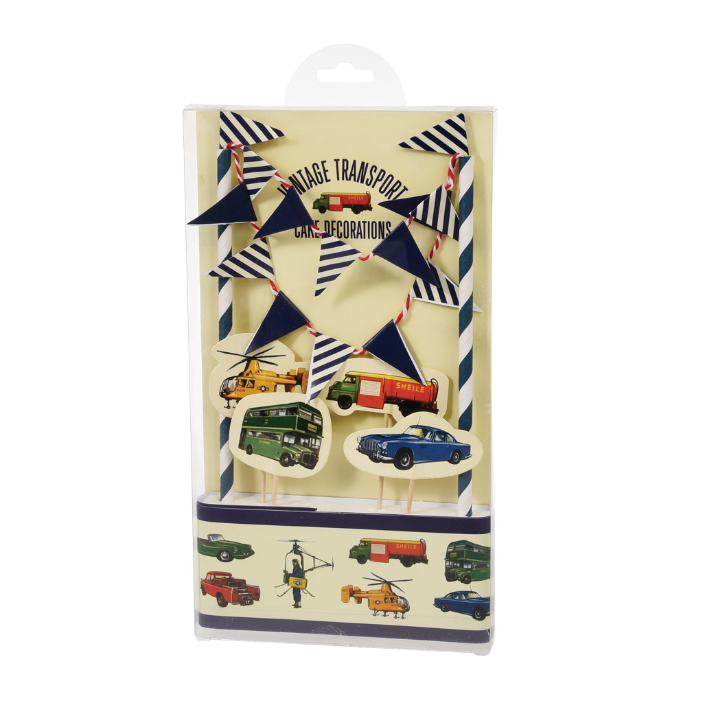 Vintage Transport Cake Decorations | Rex London