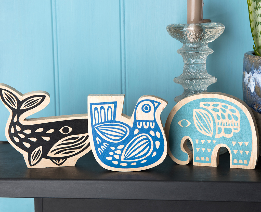 Wooden Elephant Ornament Rex London